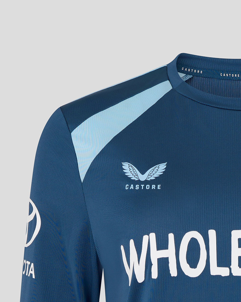 England Cricket Damen 26/27 Training Langarm-T-Shirt - Blau