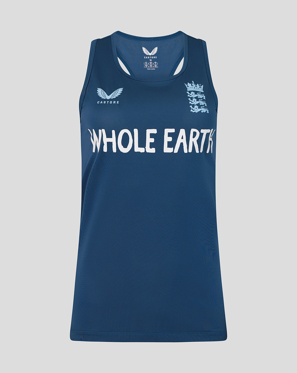 England Cricket Dames 26/27 Trainingsshirt met racerback - Blauw