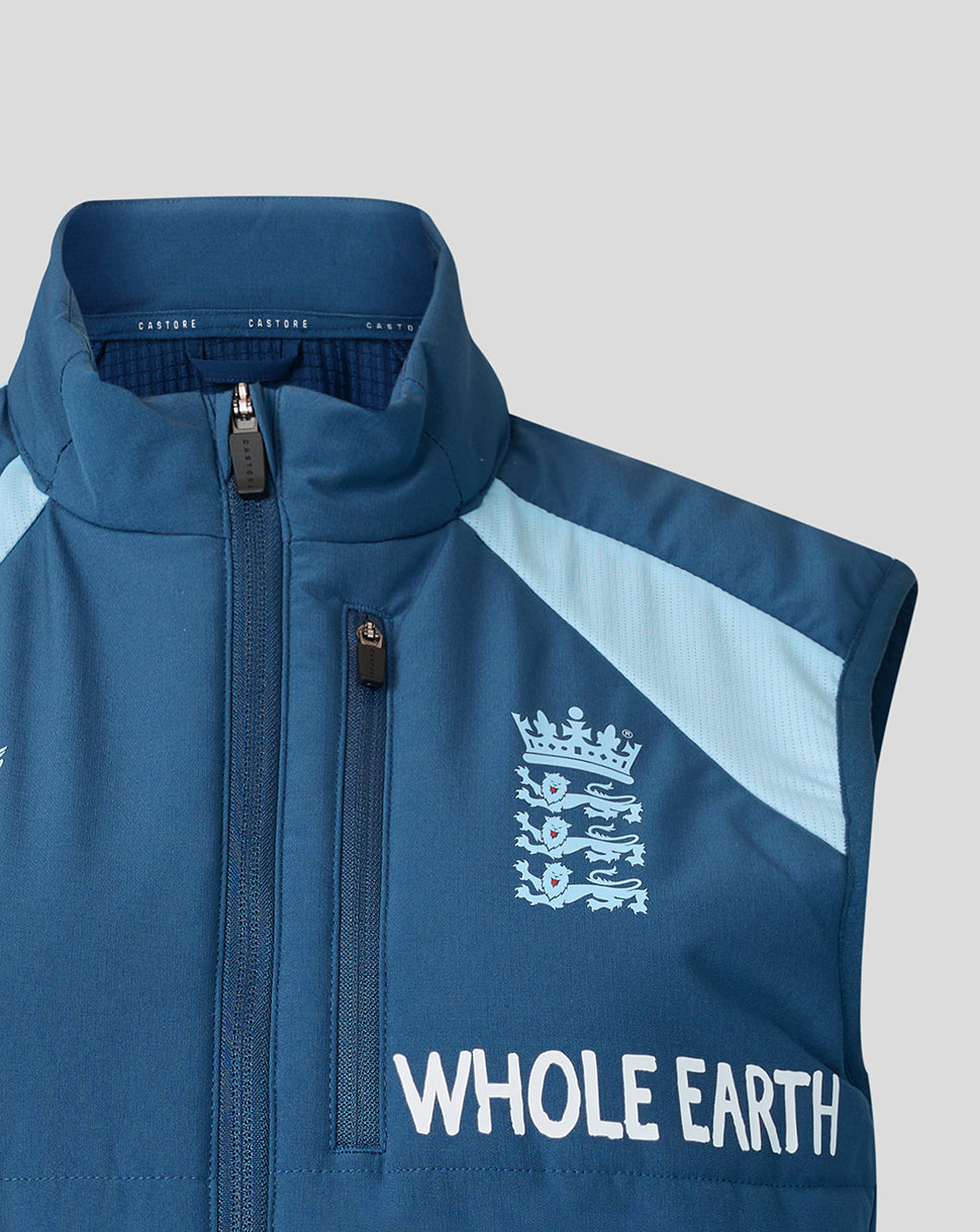 England Cricket Women's 26/27 Training Lightweight Gilet - Blue