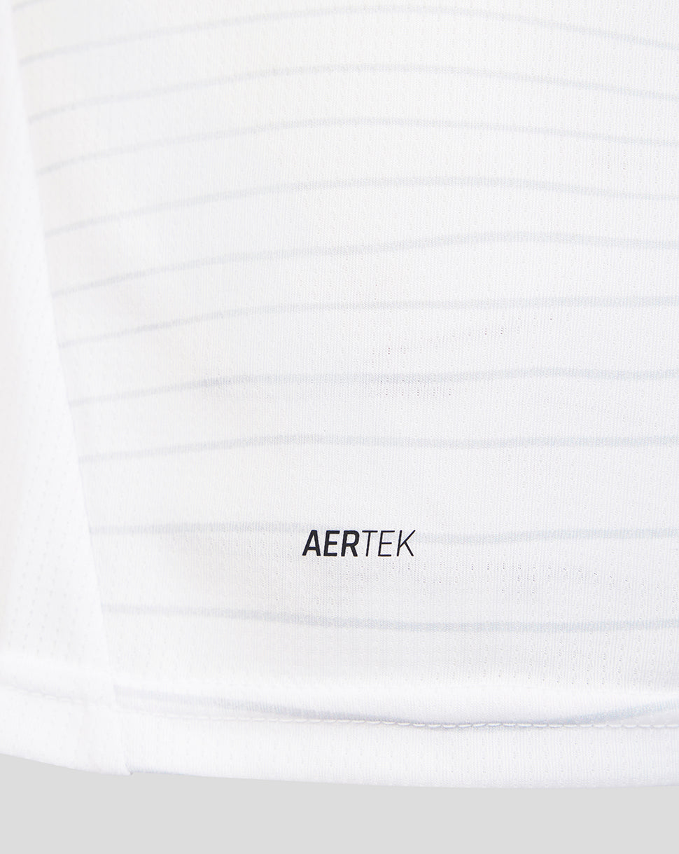 White fabric with 'AERTEK' branding on a white background