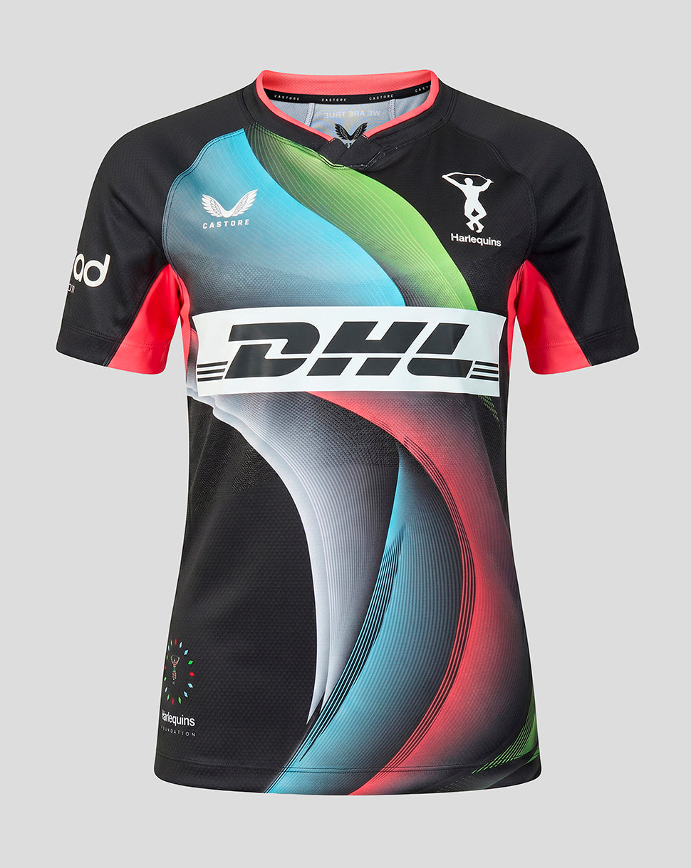 Harlequins Damen 2026/27 Ausweich Pro Trikot - Schwarz/Mehrfarbig