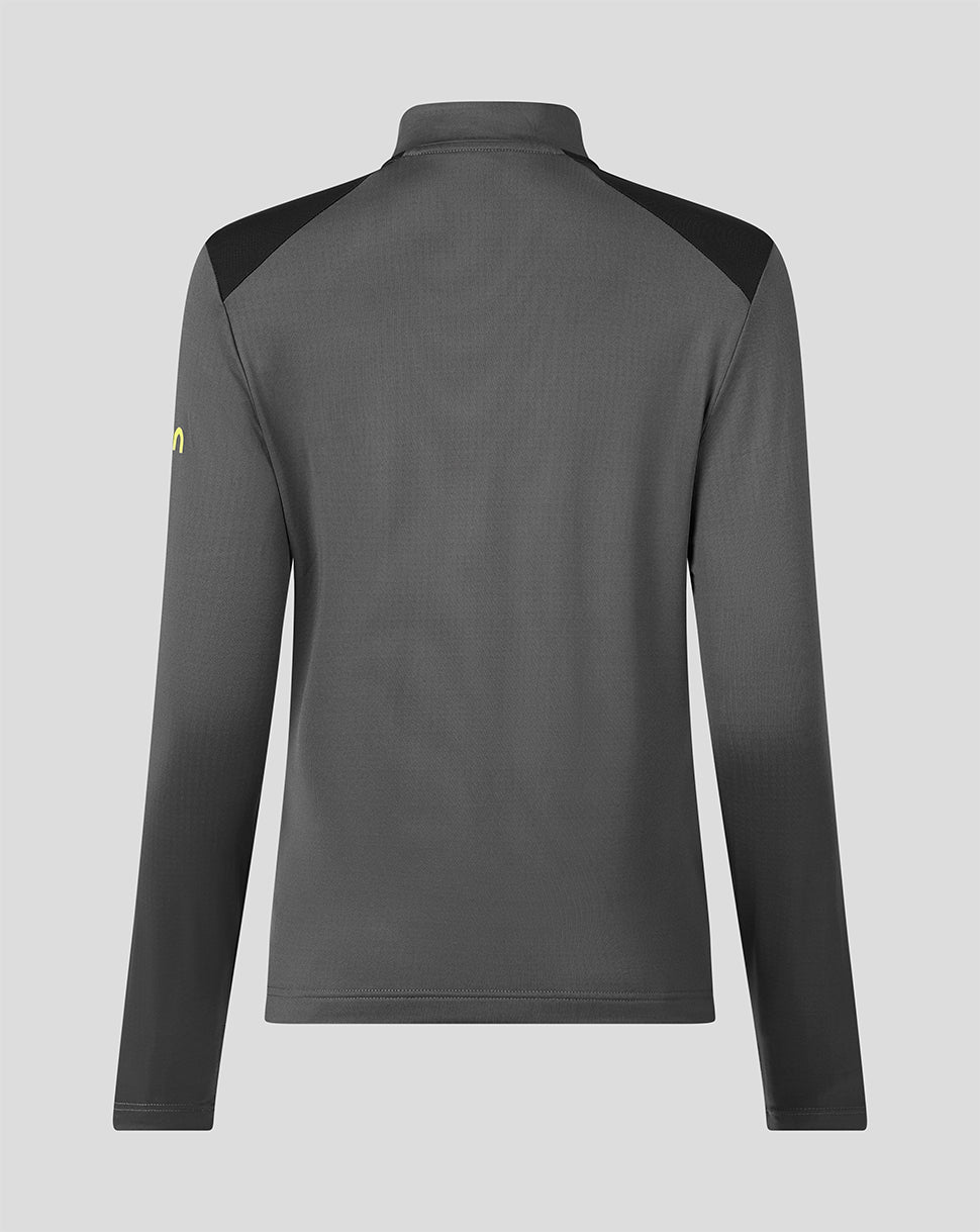 Media cremallera Bath Rugby 2026/27 Training de mujer - Gunmetal/Negro