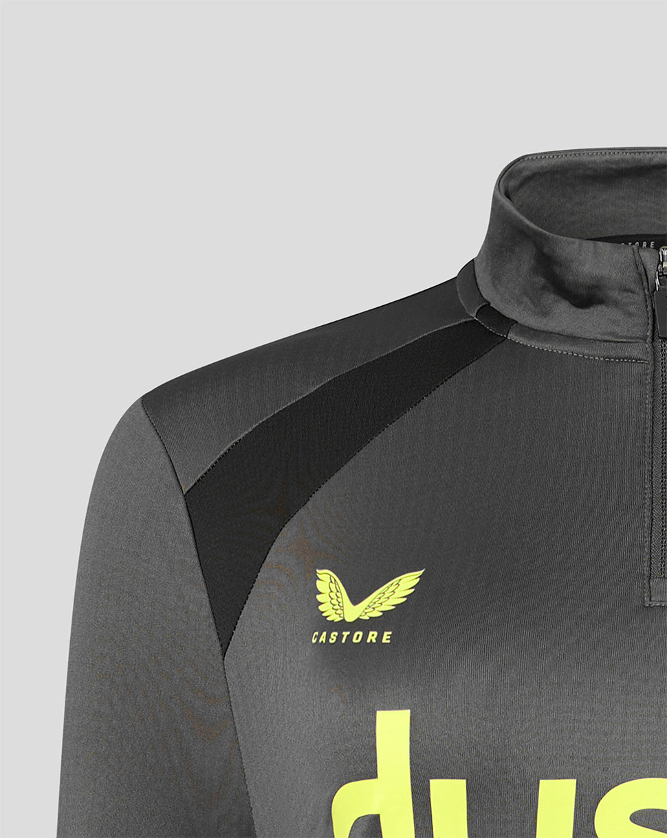 Media cremallera Bath Rugby 2026/27 Training de mujer - Gunmetal/Negro