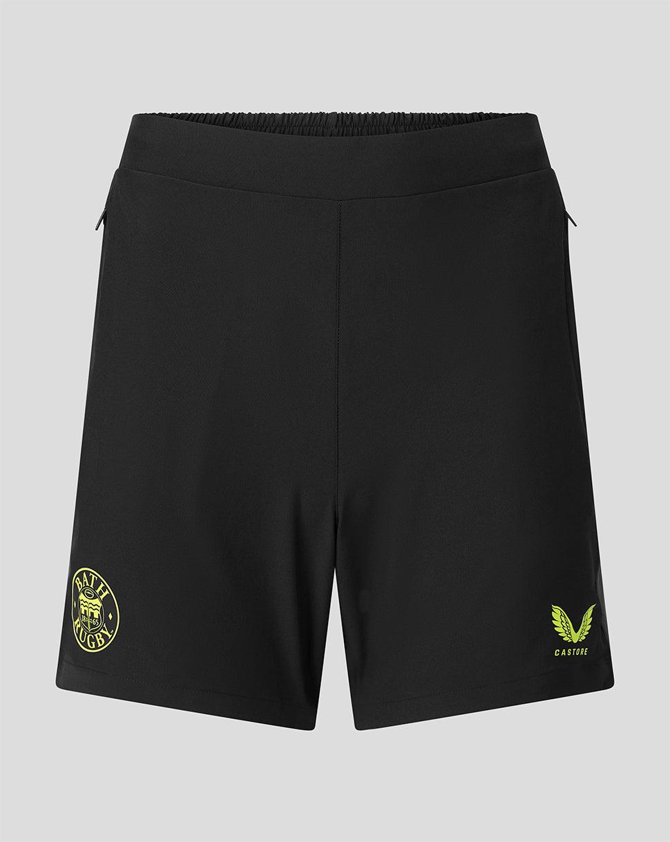Bath Rugby Damen 2026/27 Training Shorts - Pockets - Schwarz/Gunmetal