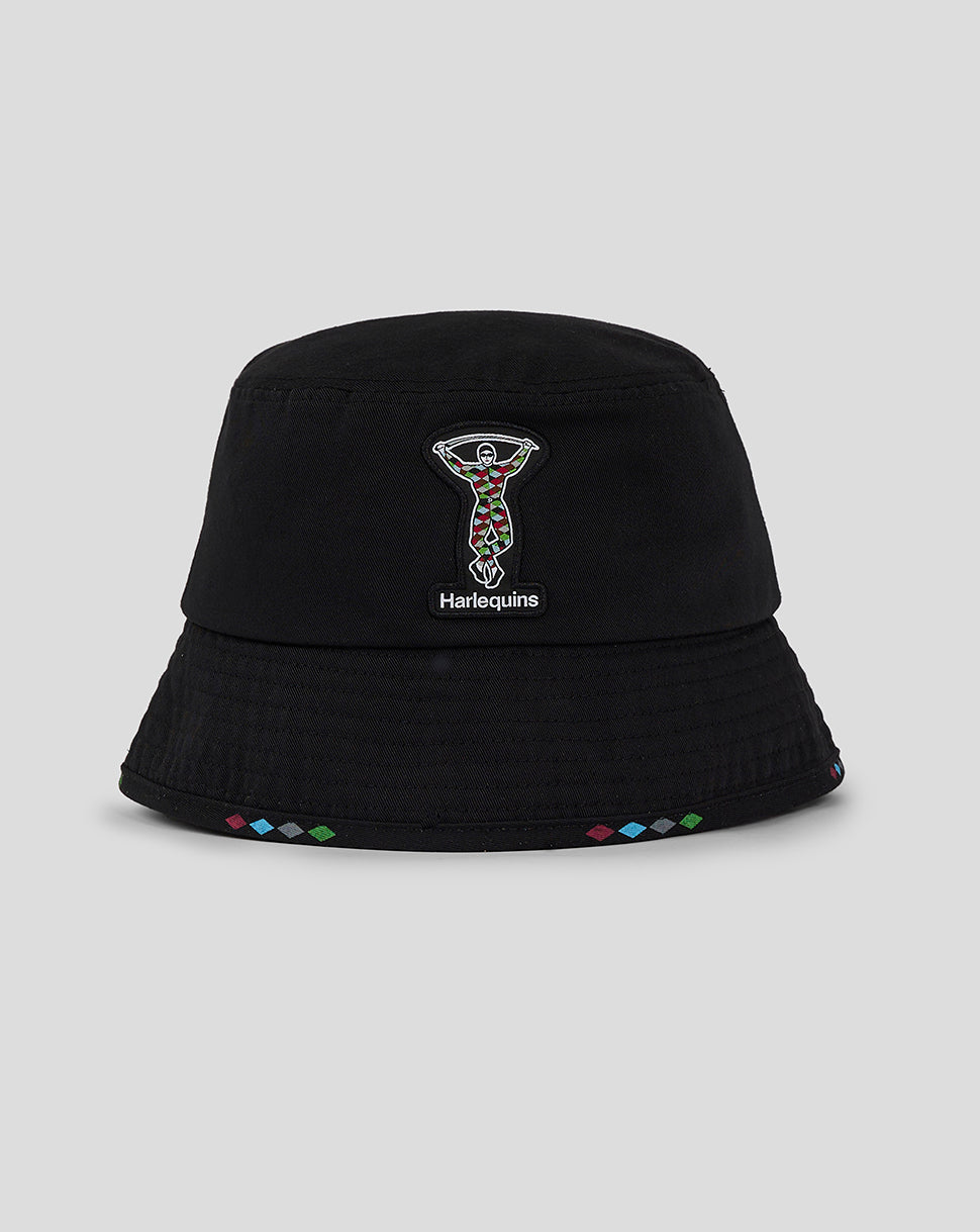 Harlequins Mono Bucket Hat - Black