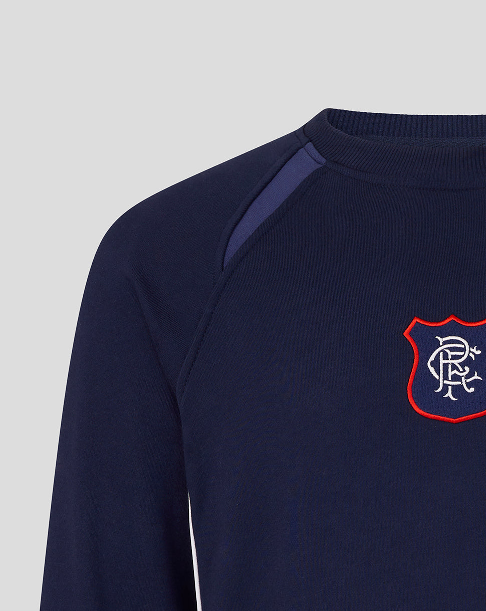 Rangers Unisex 25/26 Panelled Sweatshirt - Navy - Navy/Blue