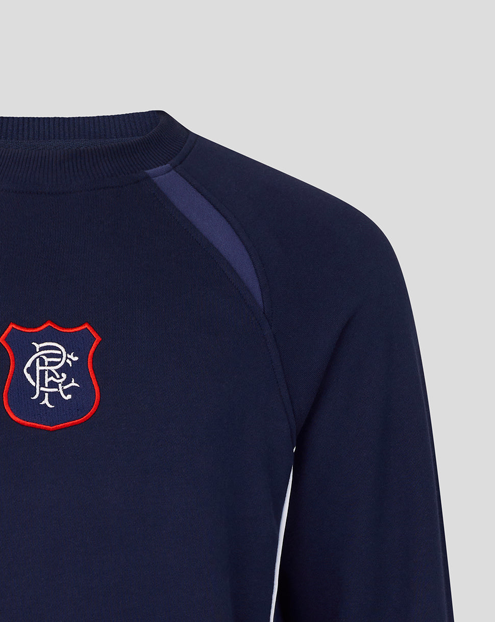 Rangers Unisex 25/26 Panelled Sweatshirt - Navy - Navy/Blue