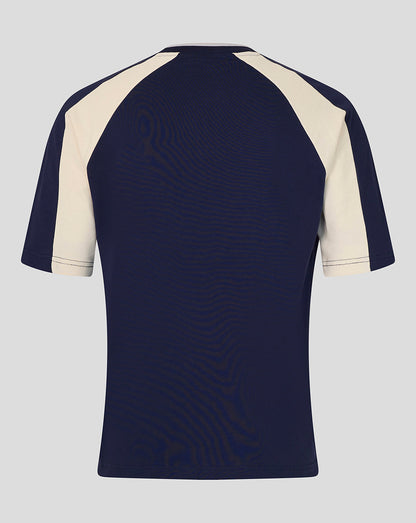 Rangers Unisex 25/26 Art of Football Panelled 90s T-Shirt - Navy