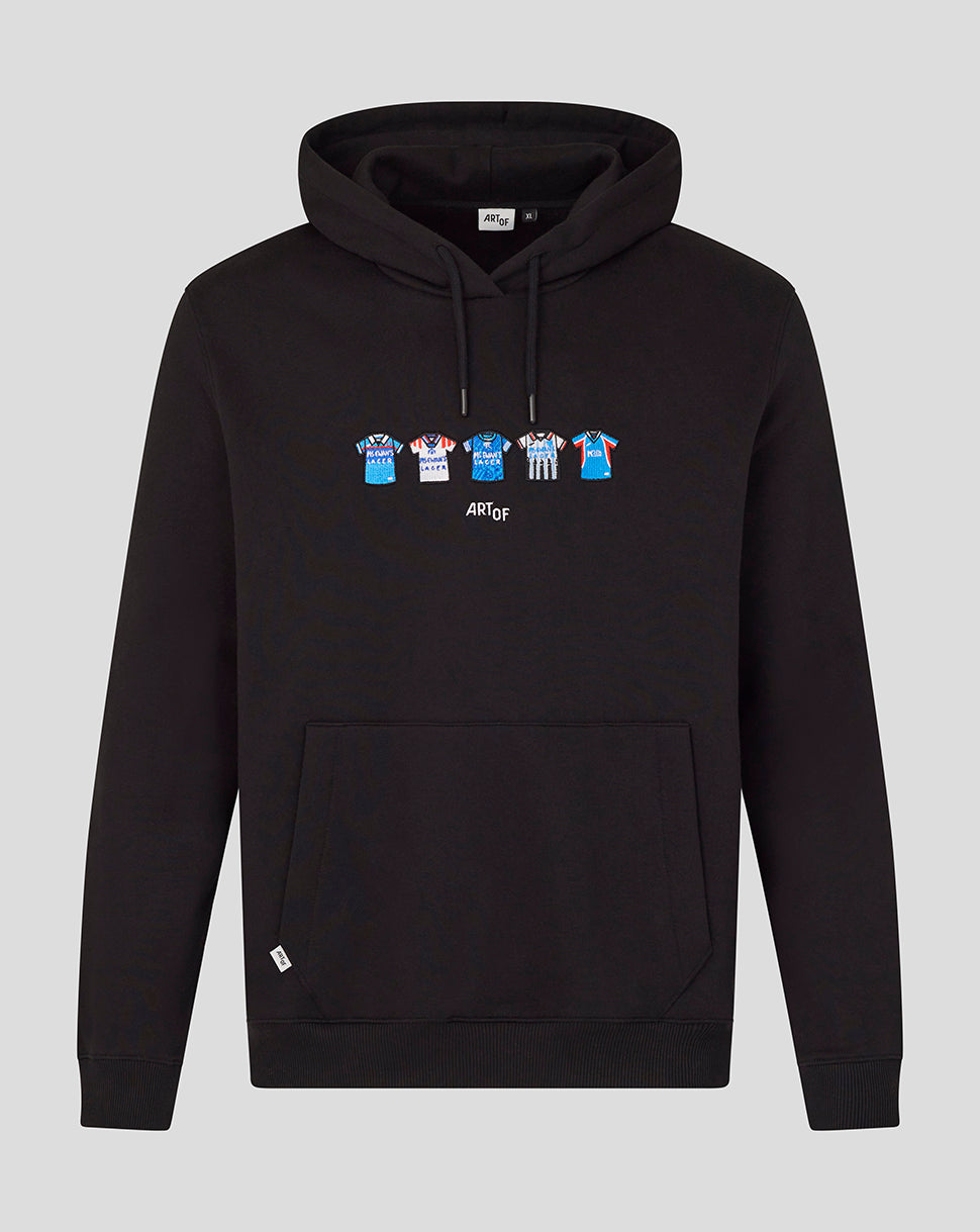 Rangers Unisex 25/26 Art of Football Classic Hoodie - Black