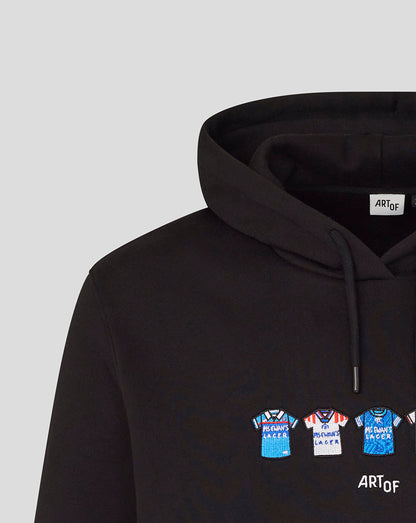 Rangers Unisex 25/26 Art of Football Classic Hoodie - Black