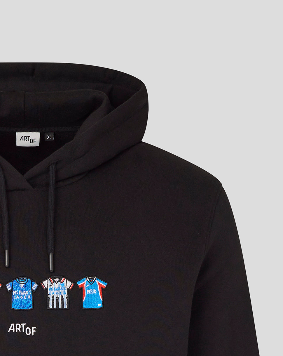 Rangers Unisex 25/26 Art of Football Classic Hoodie - Black - Black