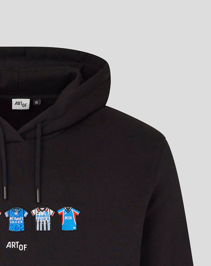 Rangers Unisex 25/26 Art of Football Classic Hoodie - Black