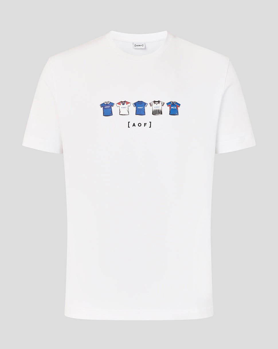 Rangers Unisex 25/26 Art of Football T-Shirt - White