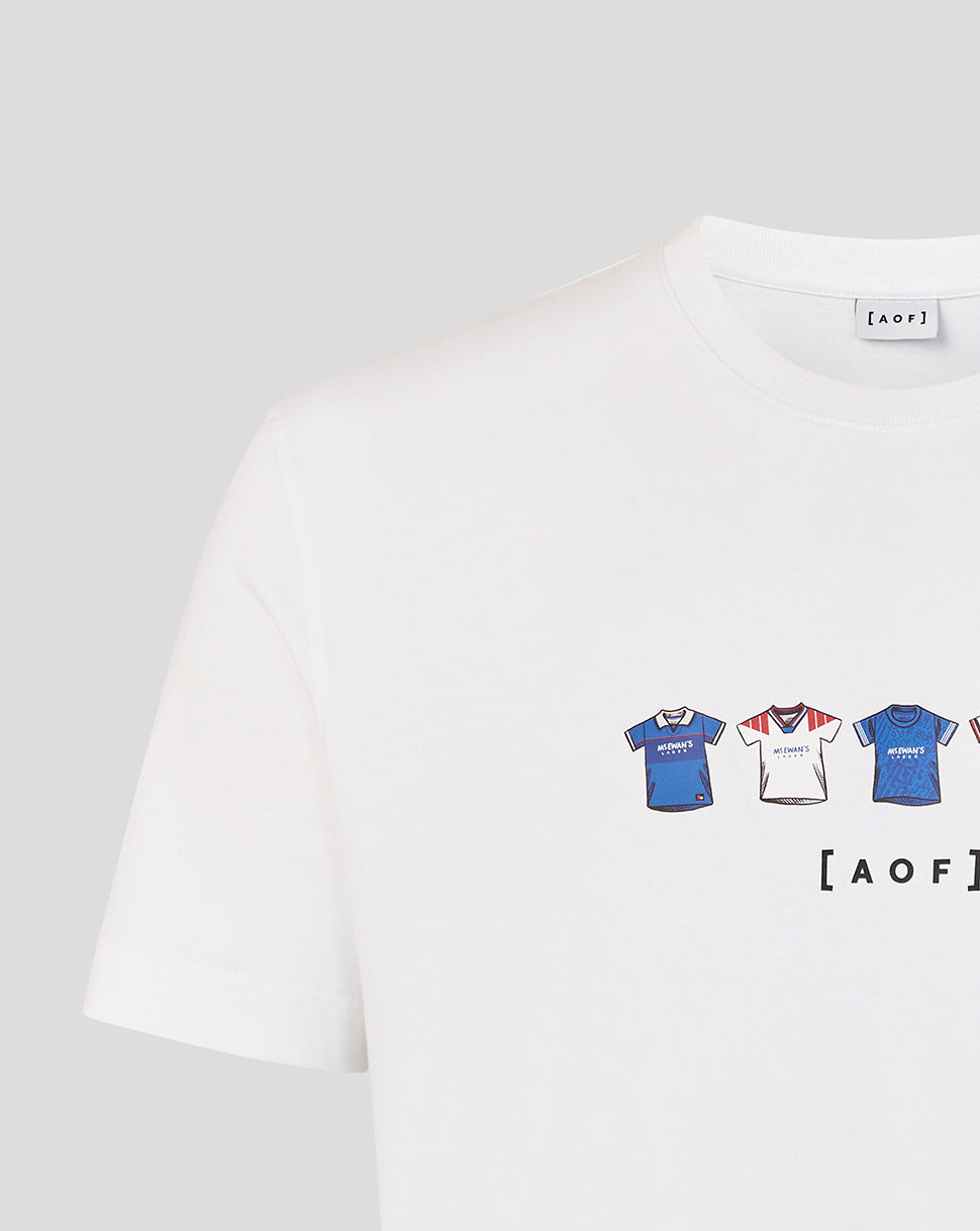 Rangers Unisex 25/26 Art of Football T-Shirt - White - White