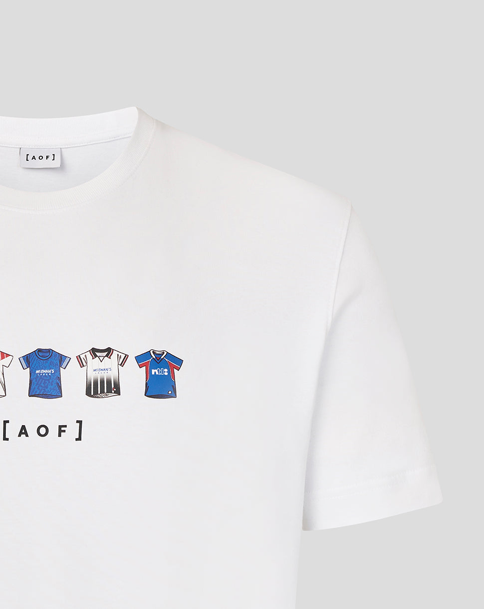 Rangers Unisex 25/26 Art of Football T-Shirt - White