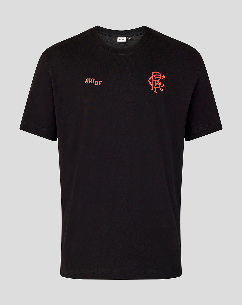 Rangers Unisex 25/26 Art of Football T-Shirt - Black - Black