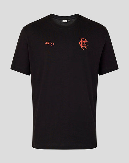 Rangers Unisex 25/26 Art of Football T-Shirt - Black