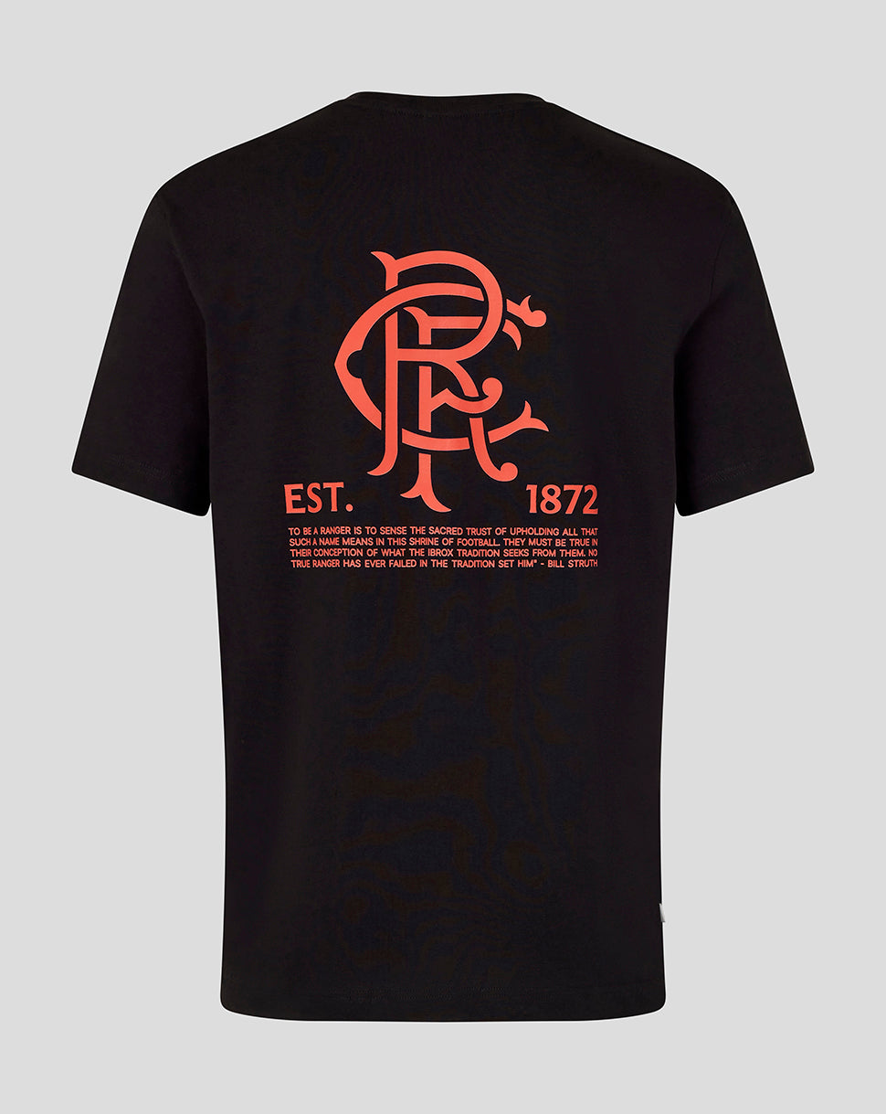 Rangers Unisex 25/26 Art of Football T-Shirt - Black - Black