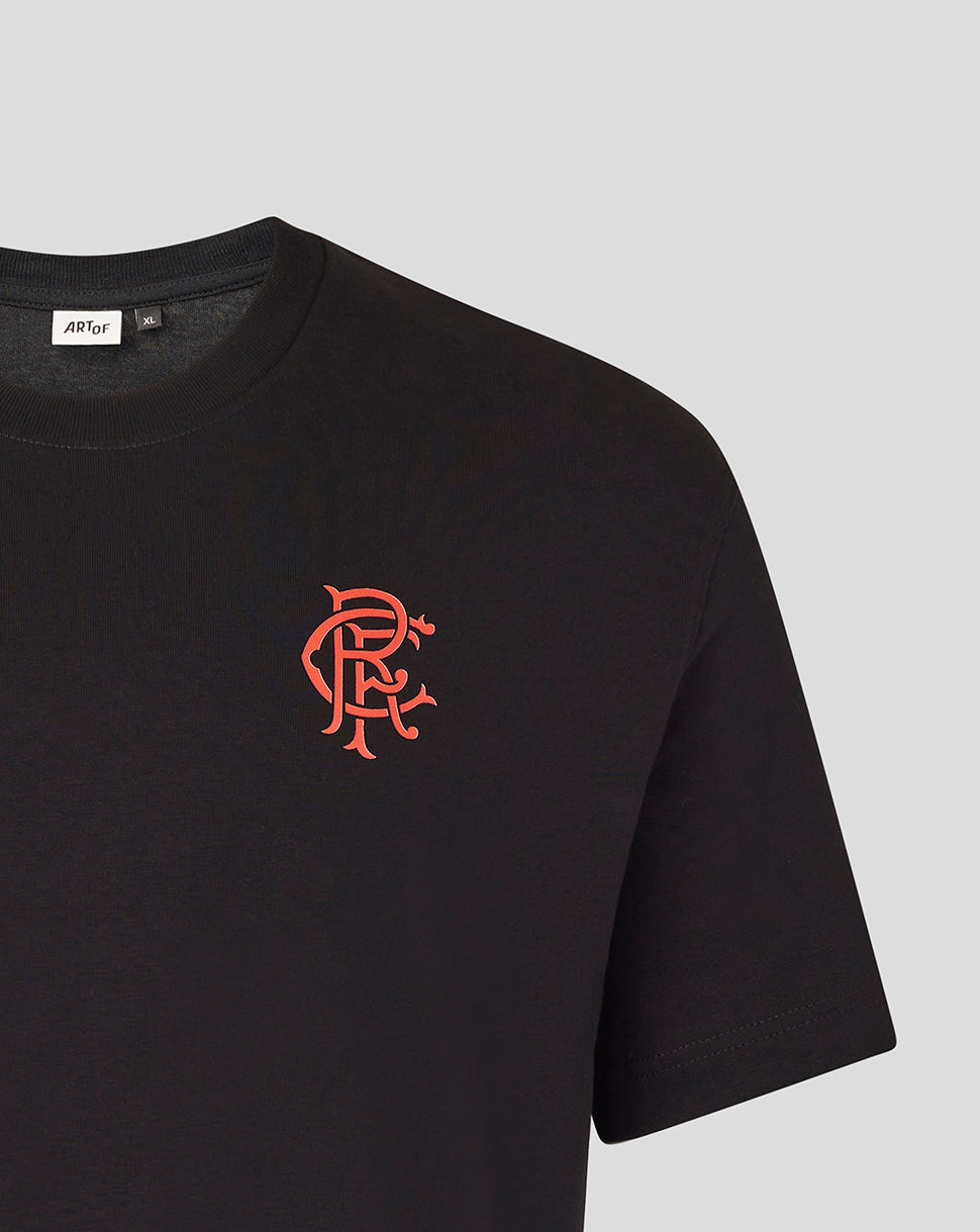 Rangers Unisex 25/26 Art of Football T-Shirt - Black - Black