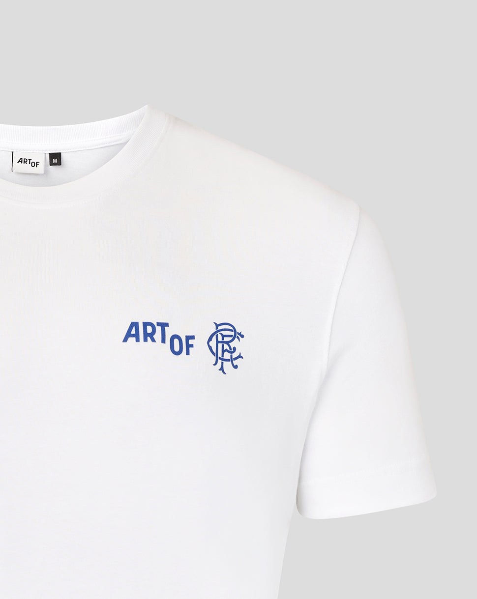 Rangers Unisex 25/26 Art of Football T-Shirt - White