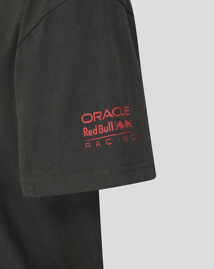 Black t-shirt with Oracle Red Bull Racing logo on a light gray background