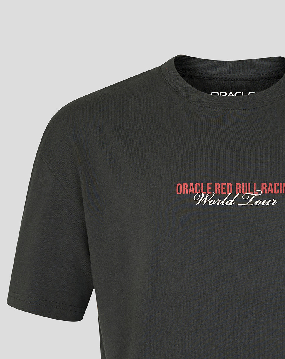 Camiseta Oracle Red Bull Racing Unisex World Tour Relaxed Fit – Negro - Negro