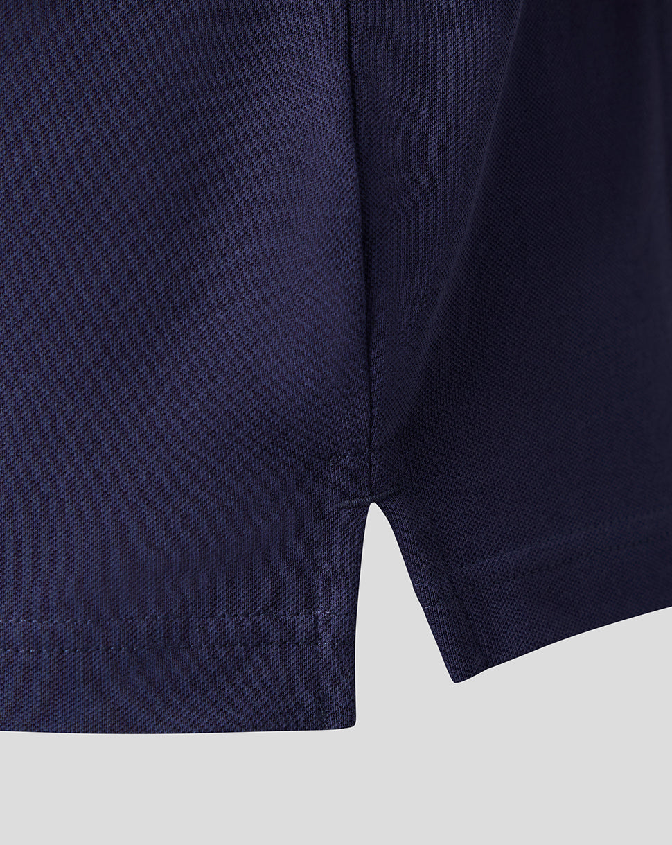 England Cricket Unisex 26/27 Essentials Crest Polo met korte mouwen - Marineblauw