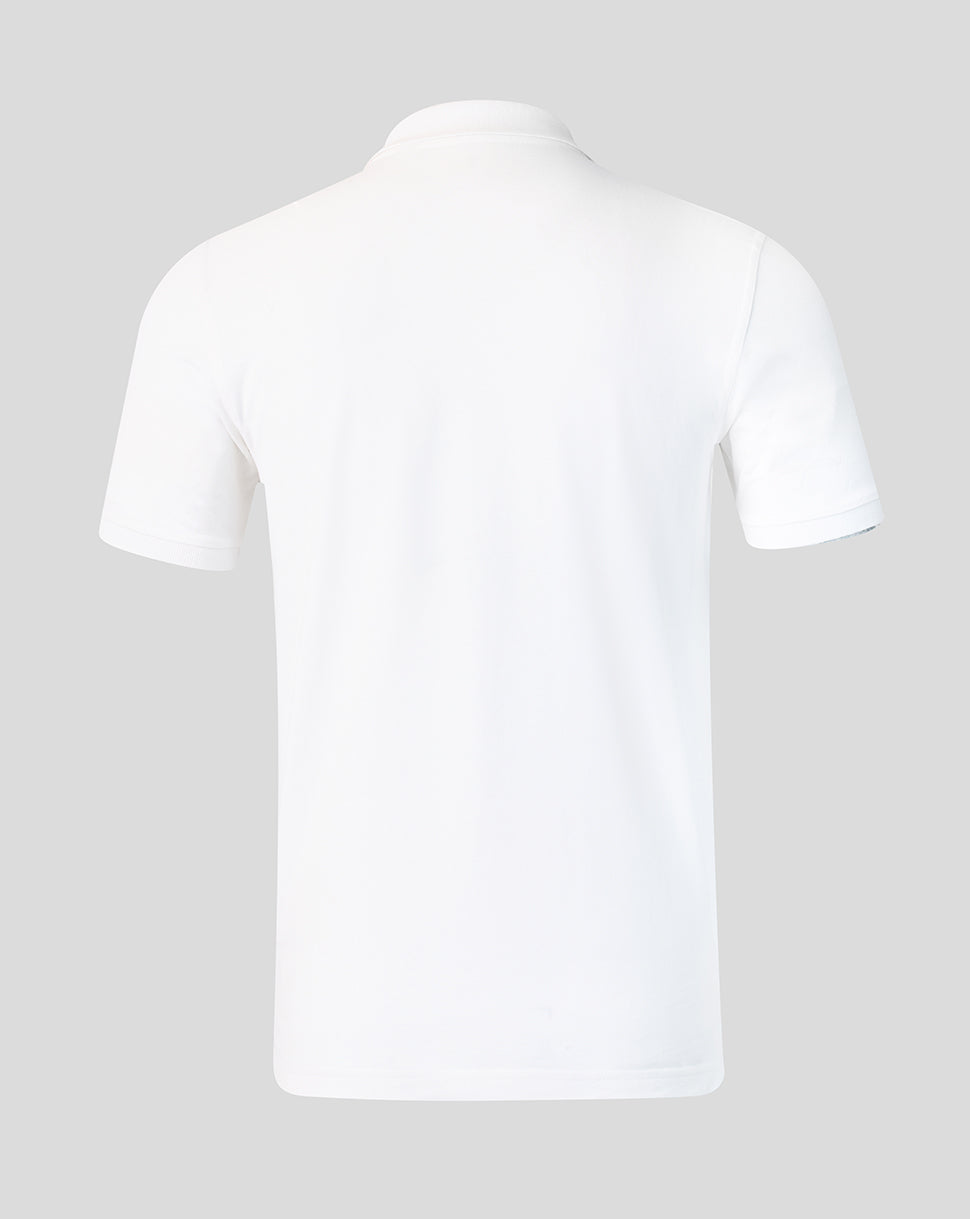 England Cricket unisex 26/27 Essentials Crest poloshirt met korte mouw – wit - Wit
