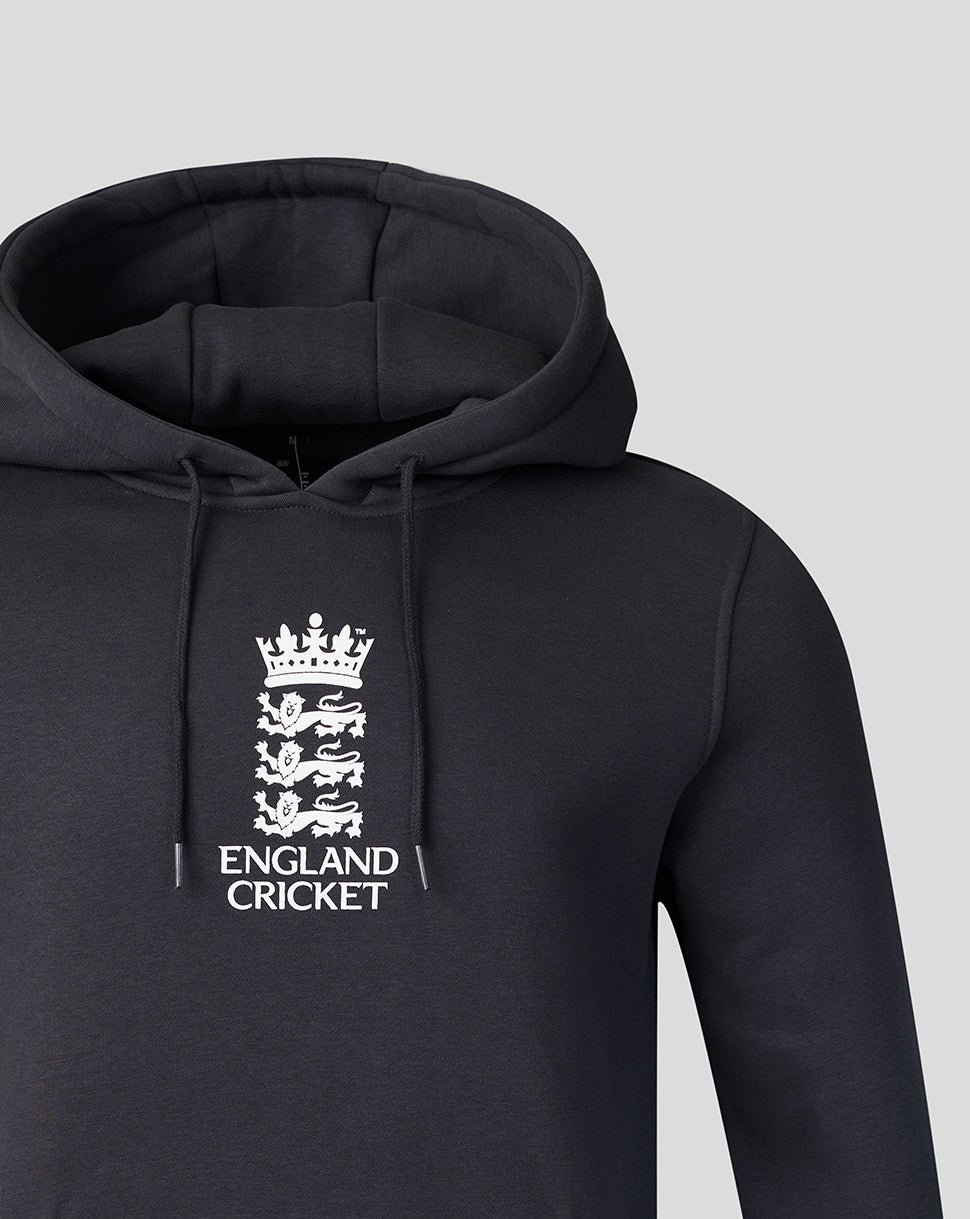 England Cricket Unisex 26/27 Essentials Crest Hoodie - Marineblauw