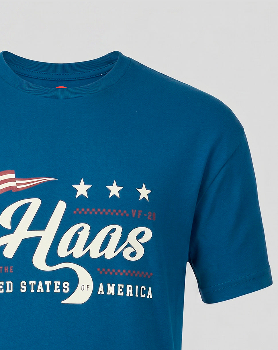 Bandera Official Haas Team Unisex USA Camiseta – Poseidón - Poseidon