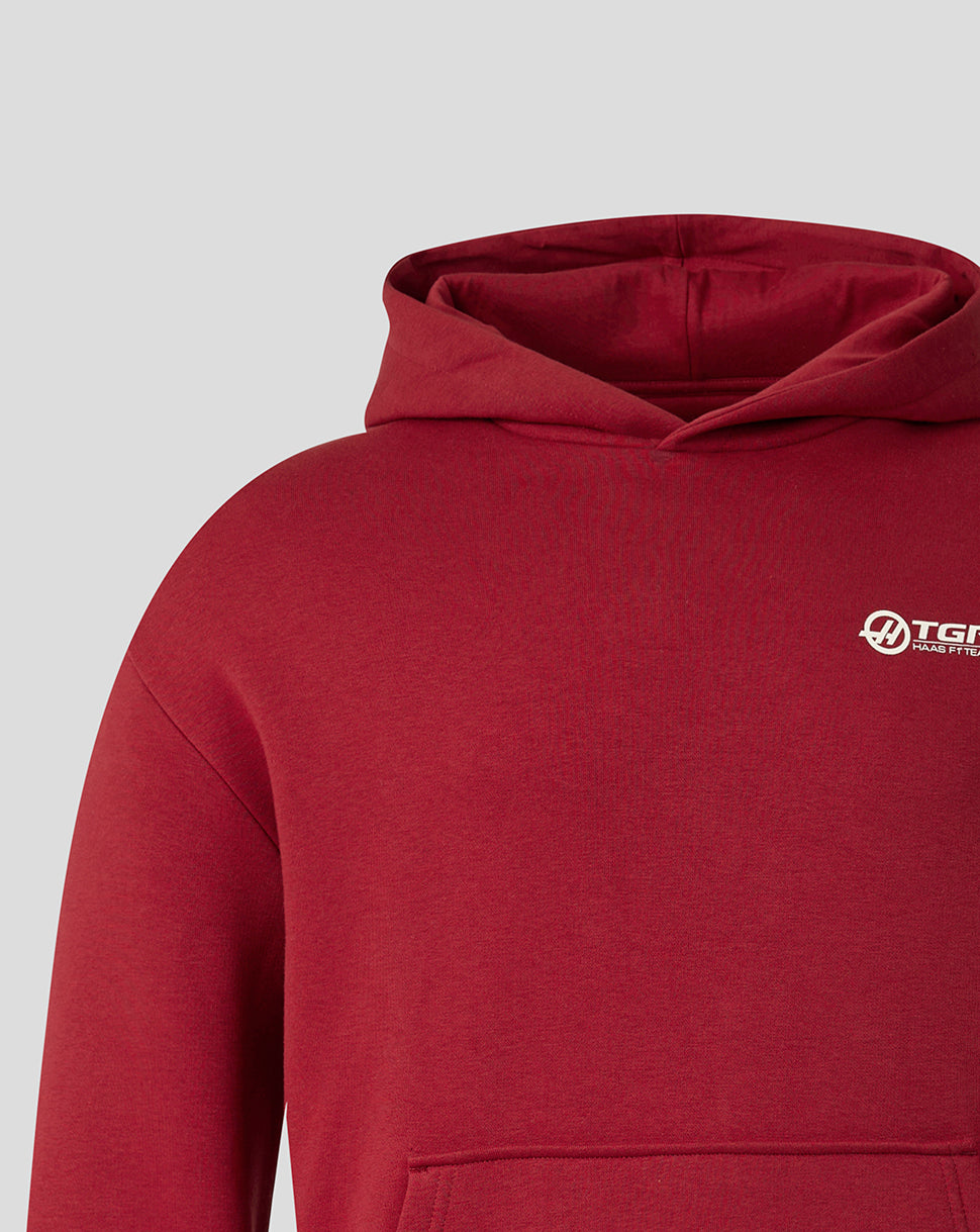 Official Haas Team Unisex USA Flag Hoodie - Red - Red