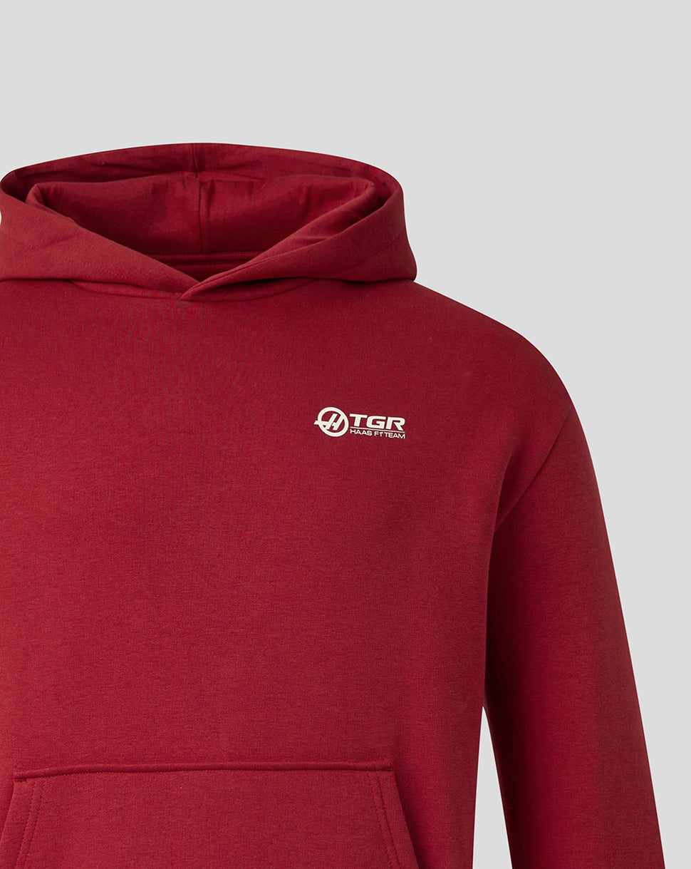 Official Haas Team Unisex USA Flag Hoodie - Red - Red