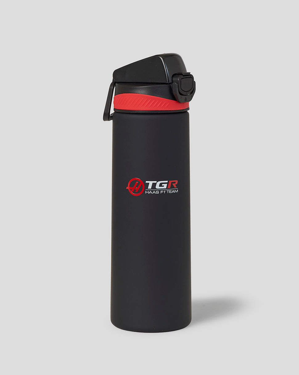Officiële 750 ml-waterfles van het Haas-team – Zwart - Zwart