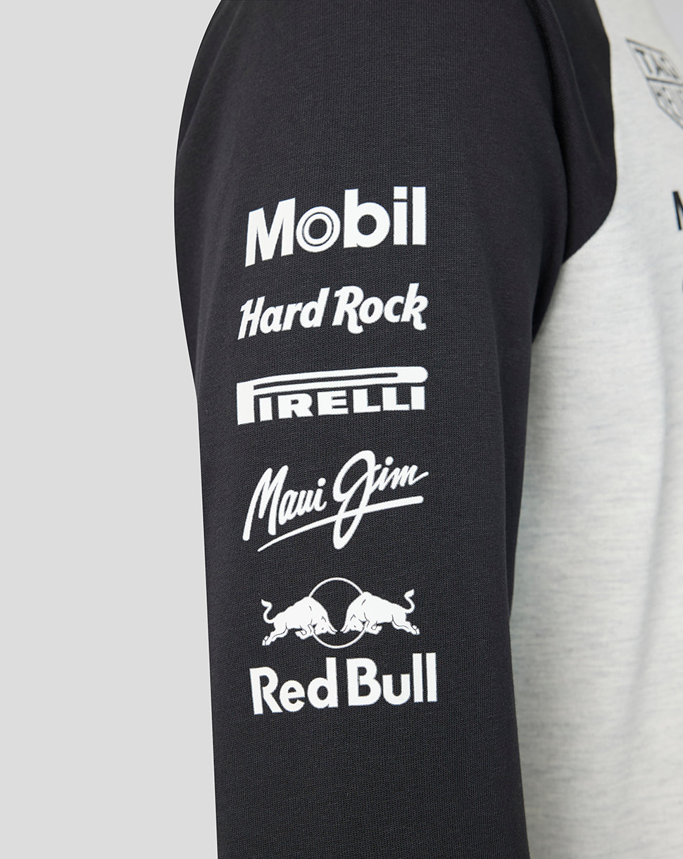 Oracle Red Bull Racing Unisex Classic Raglan-Langarm-T-Shirt - Naturweiss meliert - Altweiss meliert