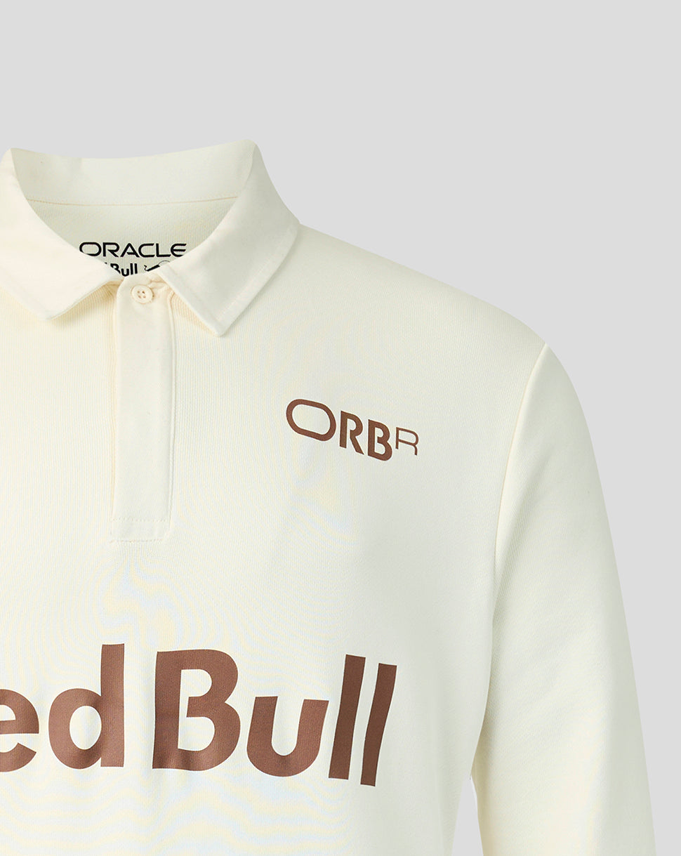 Oracle Red Bull Racing Unisex Camiseta clásica de manga larga Henley - Blanco roto jaspeado - Blanco roto jaspeado