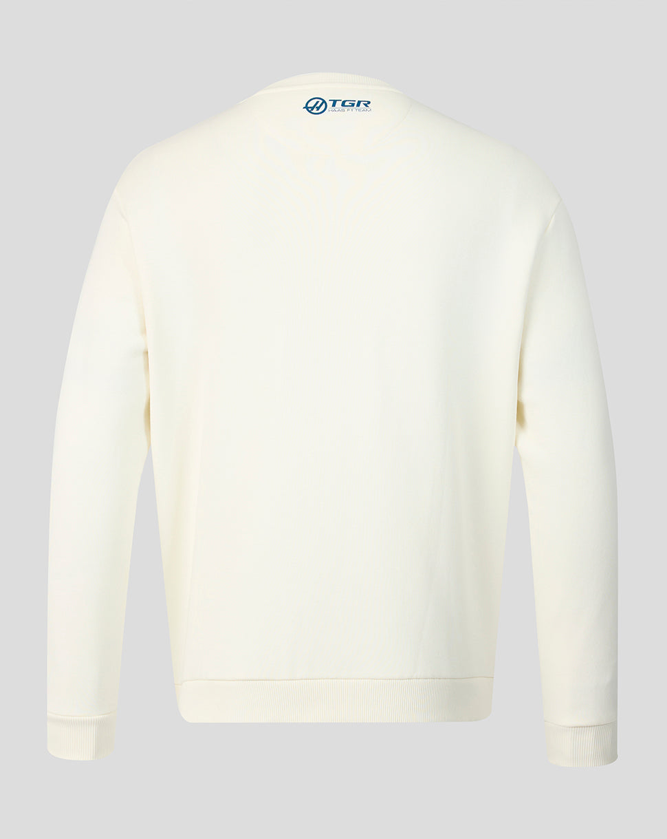 Official Haas Team Unisex USA Flag Sweatshirt - Egret - Egret