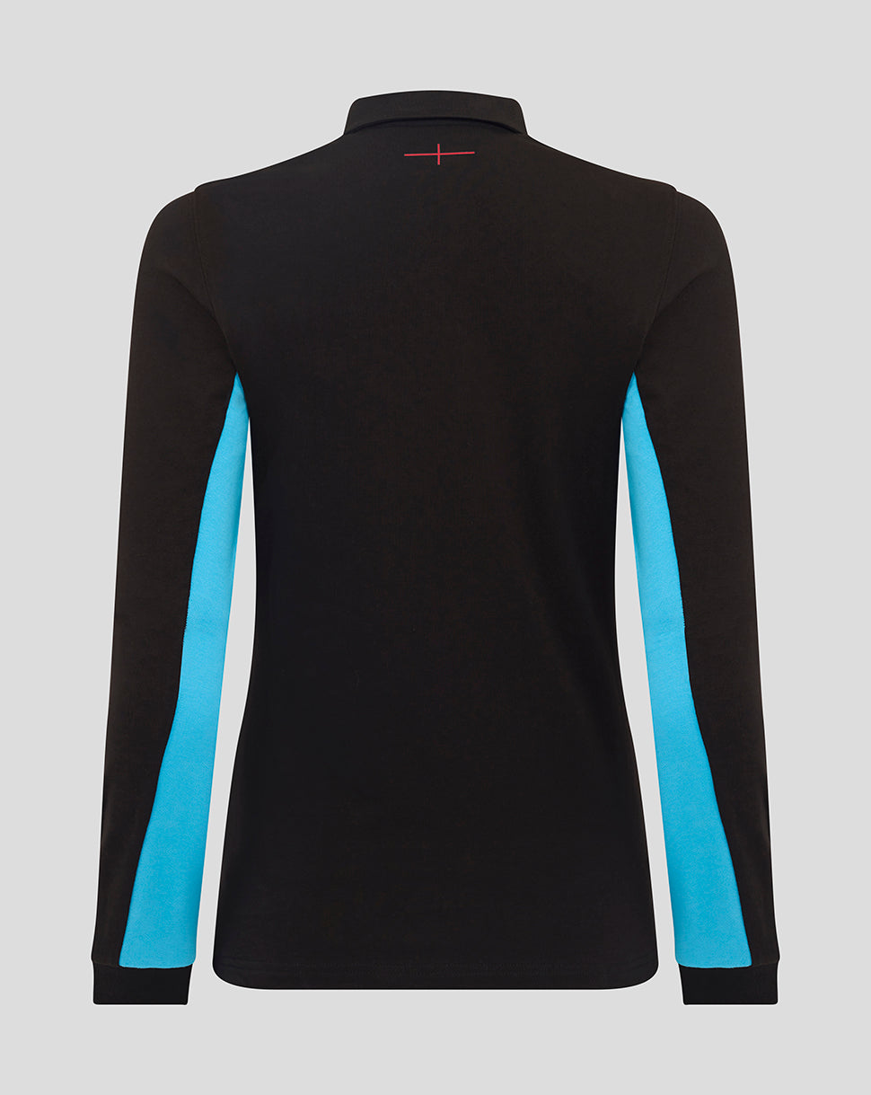 Women’s England Rugby Alternate Classic Long Sleeve Shirt – Caviar - Caviar/Swim Cap