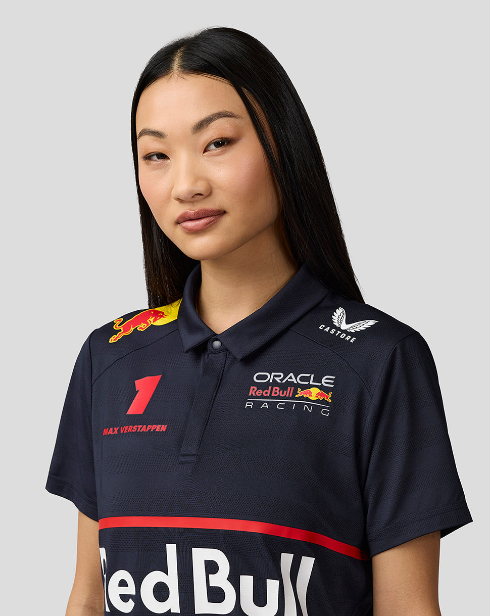 Oracle Red Bull Racing Womens Teamline Max Verstappen Short Sleeve Polo Shirt - Night Sky - Night Sky