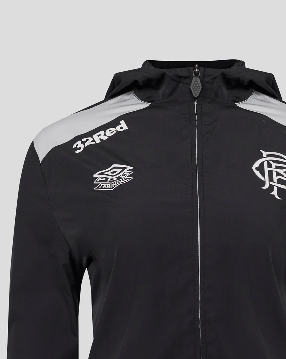Rangers Mujer 25/26 Pro Training Chaqueta impermeable plegable con capucha - Coach - Black/Grey
