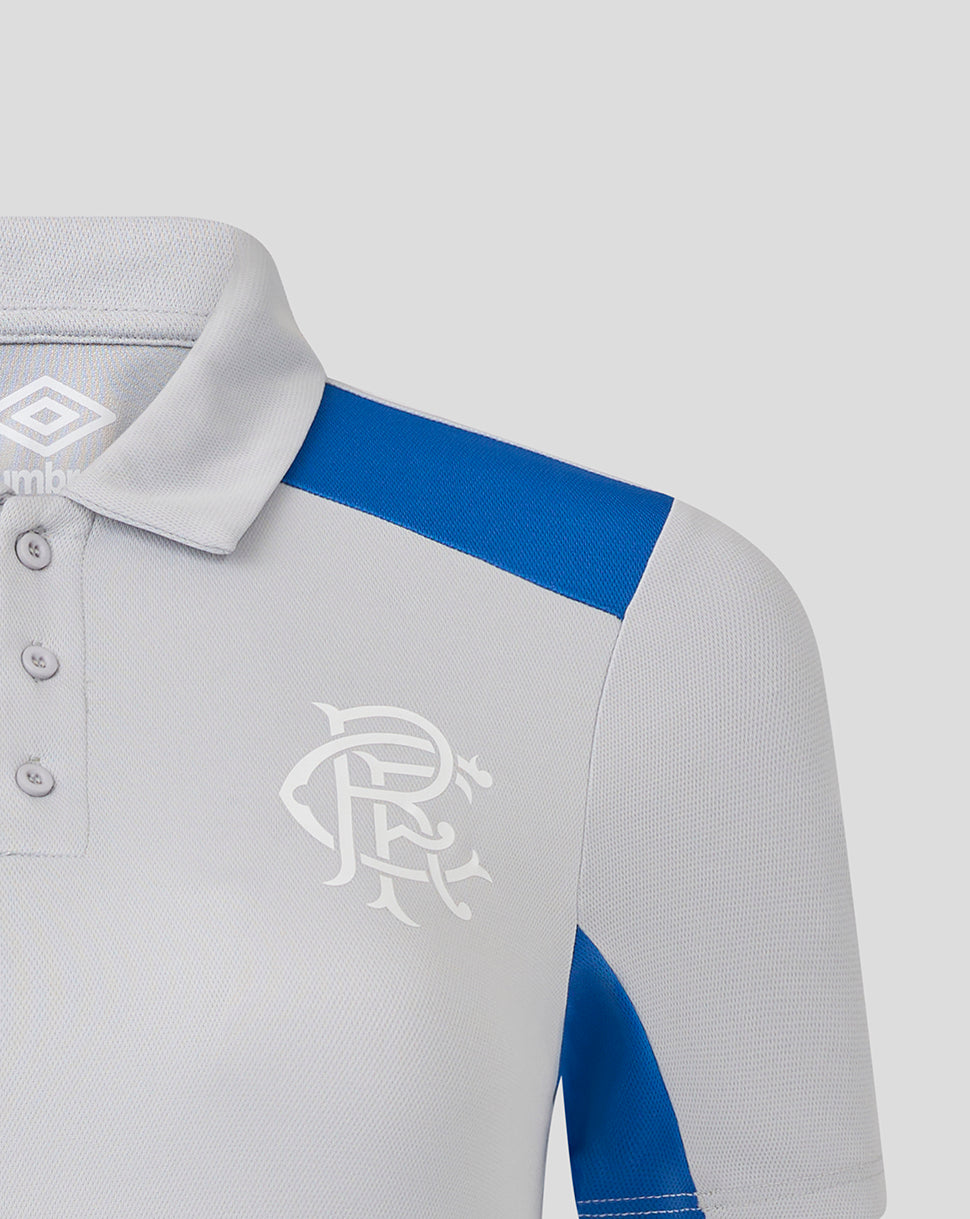 Rangers Women's 25/26 Presentation Polo - Microchip/Blue - Micro Chip/Nautical Blue