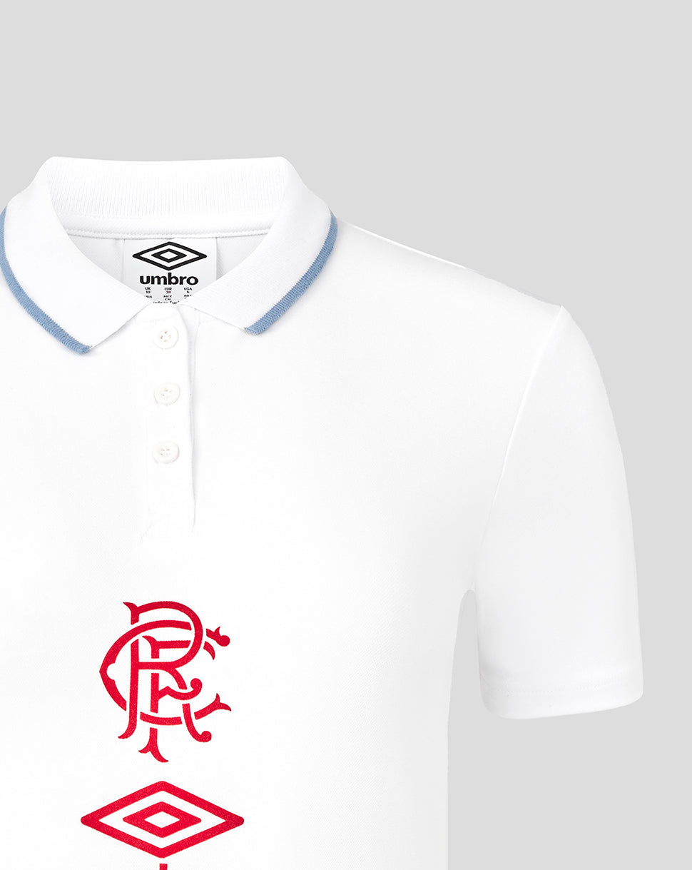 Rangers Women's 25/26 Travel Short Sleeve Polo - White