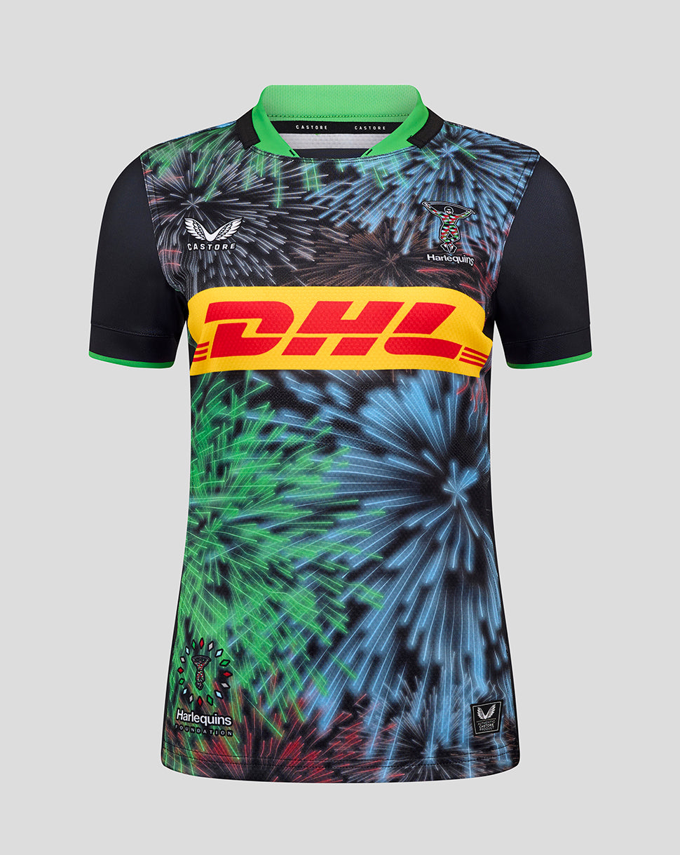 Harlequins Women's 25/26 Big Game Pro Shirt - Caviar/Classic Green