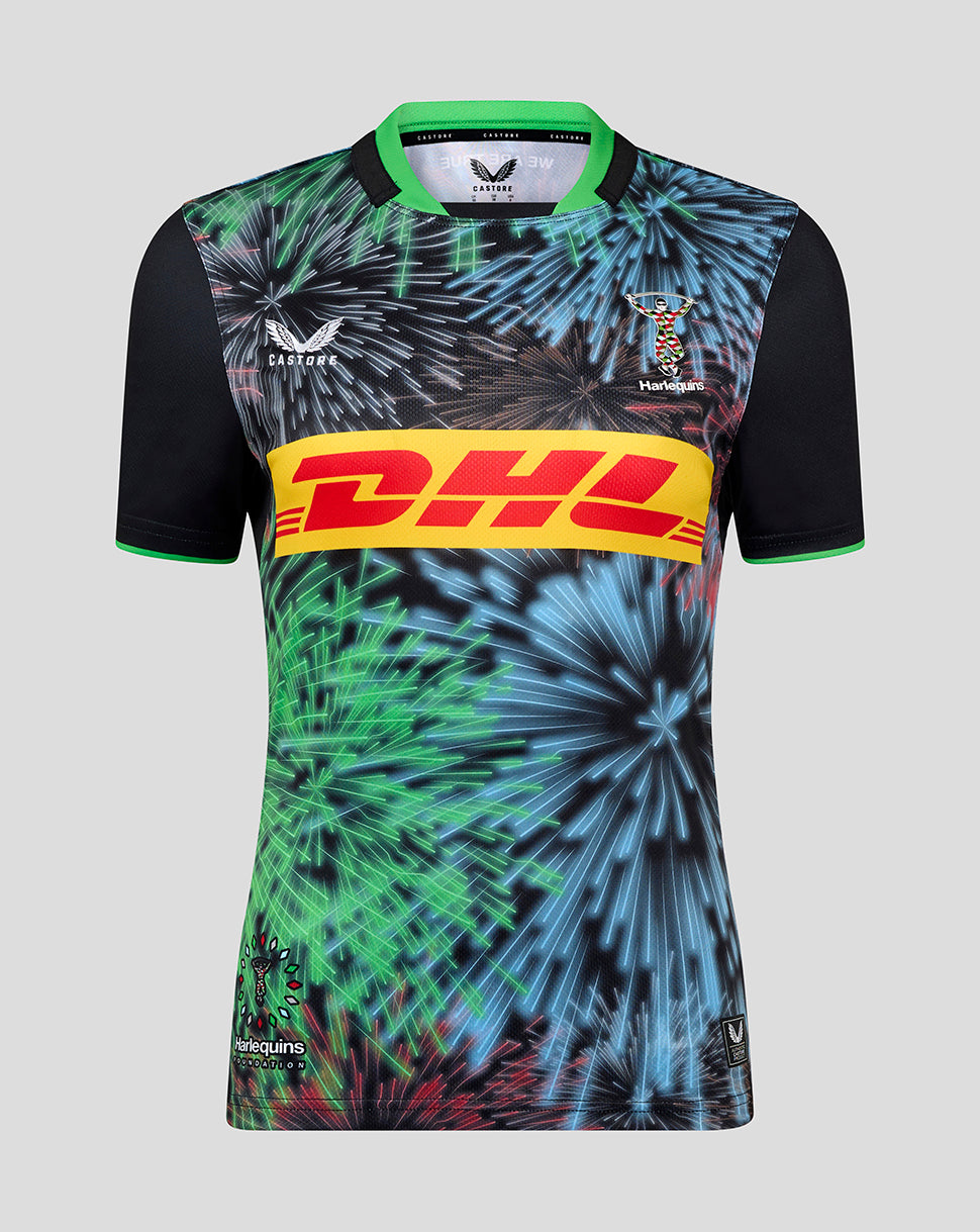 Camiseta Harlequins Mujer 25/26 Big Game Réplica - Caviar/Classic Green