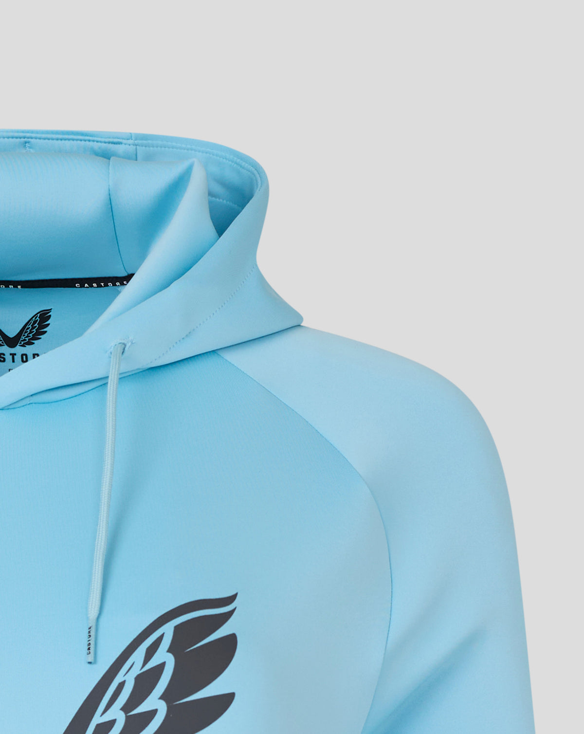 Sudadera con capucha Harlequins Mujer 25/26 Presentation Scuba - Azul cielo