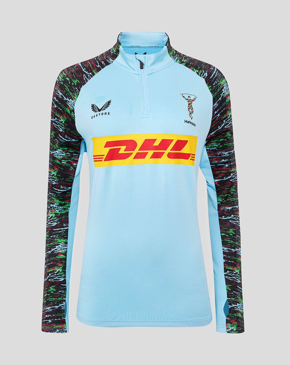 Harlequins Women's 25/26 Training 1/4 Zip - Sky Blue