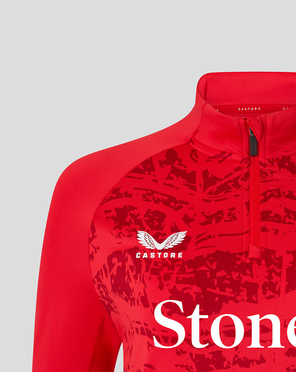 Saracens Women's 25/26 Pre Match Midlayer Top - Racing Red