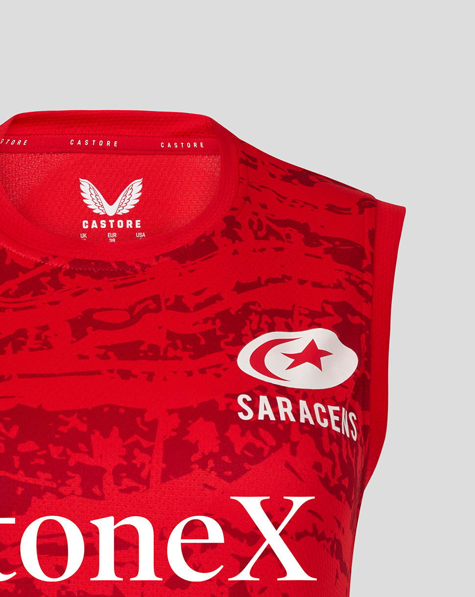 Saracens Women's 25/26 Matchday Sleeveless Tee - Racing Red
