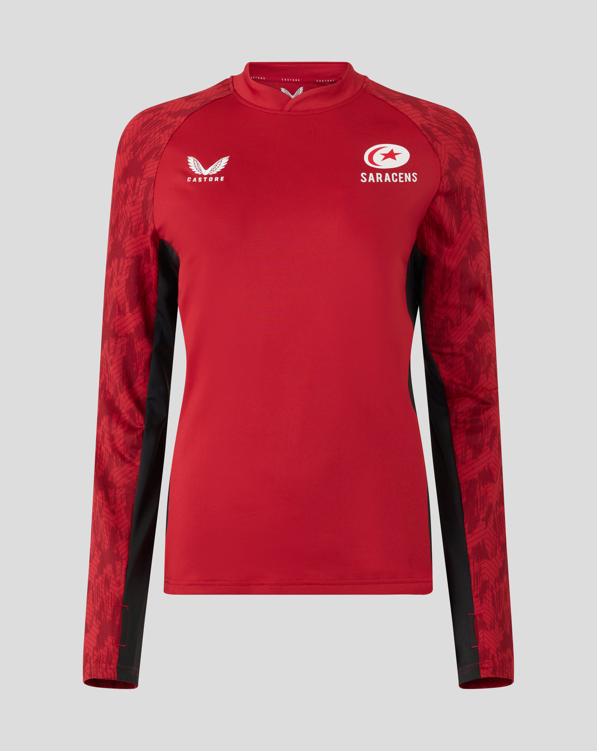 Saracens Women's 25/26 Training Drill Top - Rhymthic Red - Rhythmic Red/Caviar