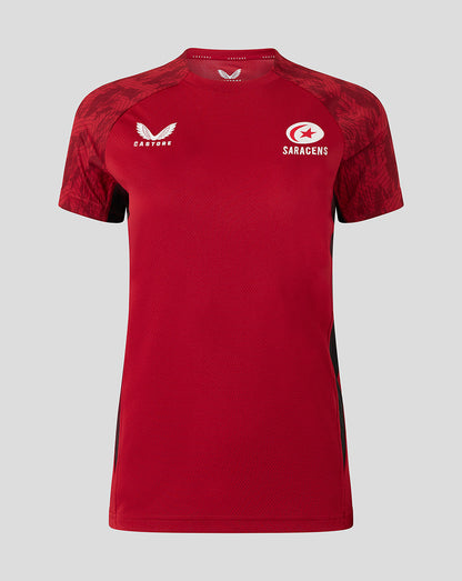 Saracens Women's 25/26 Training Short Sleeve Tee - Rhymthic Red