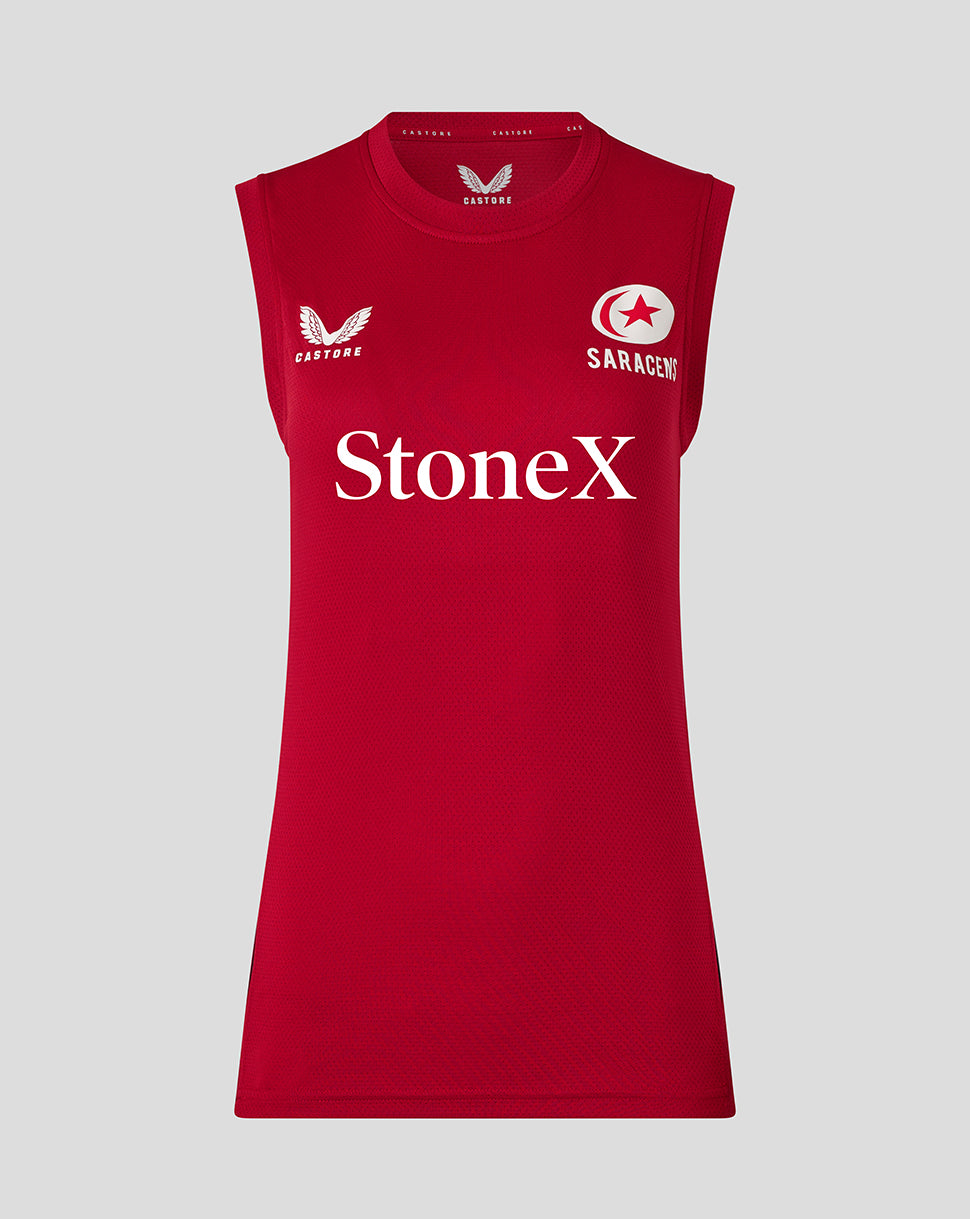 Saracens Women's 25/26 Training Vest - Rhymthic Red - Rhythmic Red/Caviar